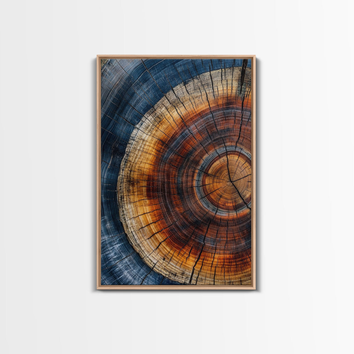 Tree Rings Framed Canvas Print