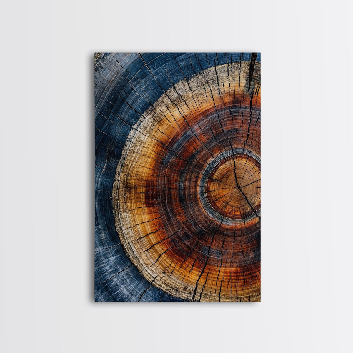 Tree Rings Framed Canvas Print