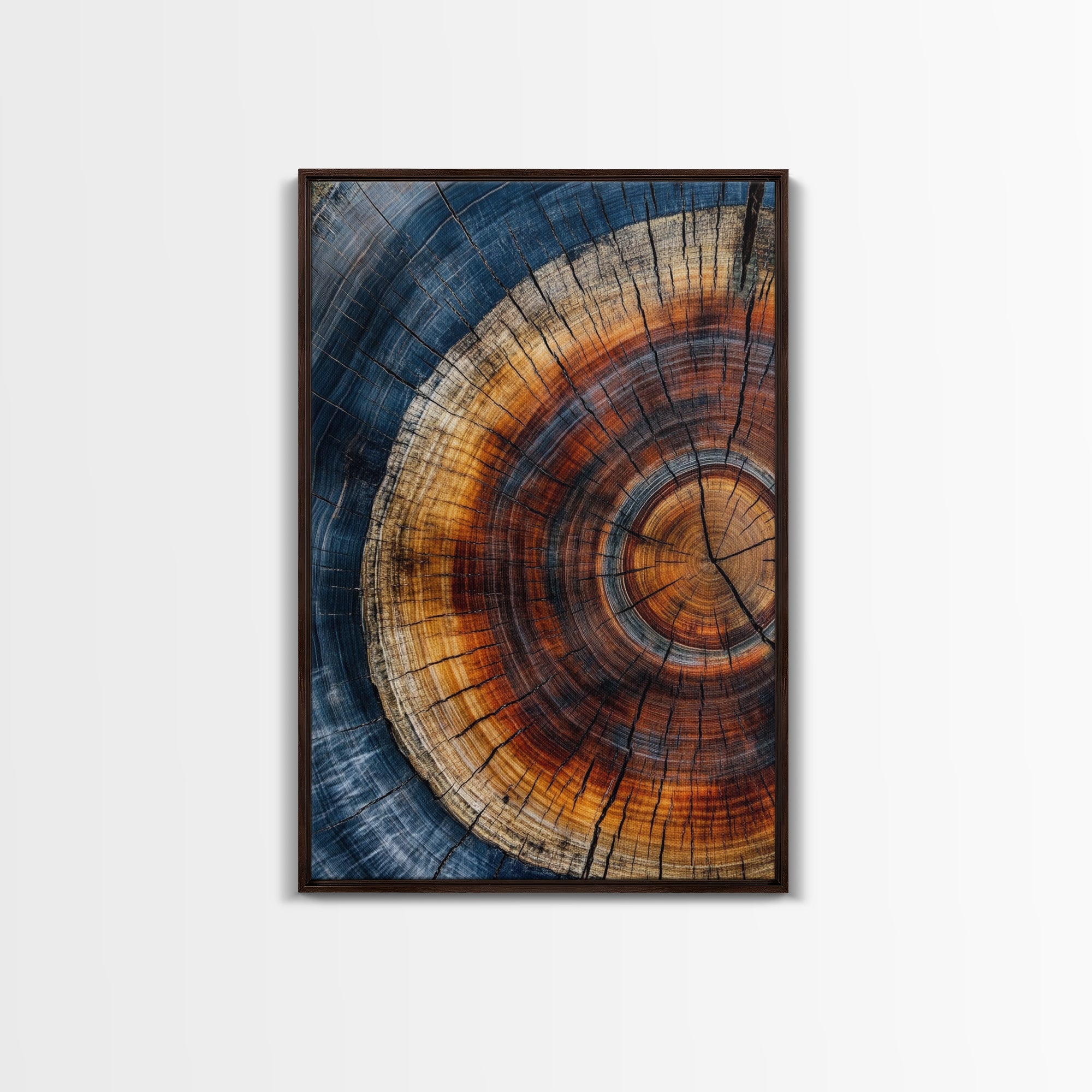 Tree Rings Framed Canvas Print