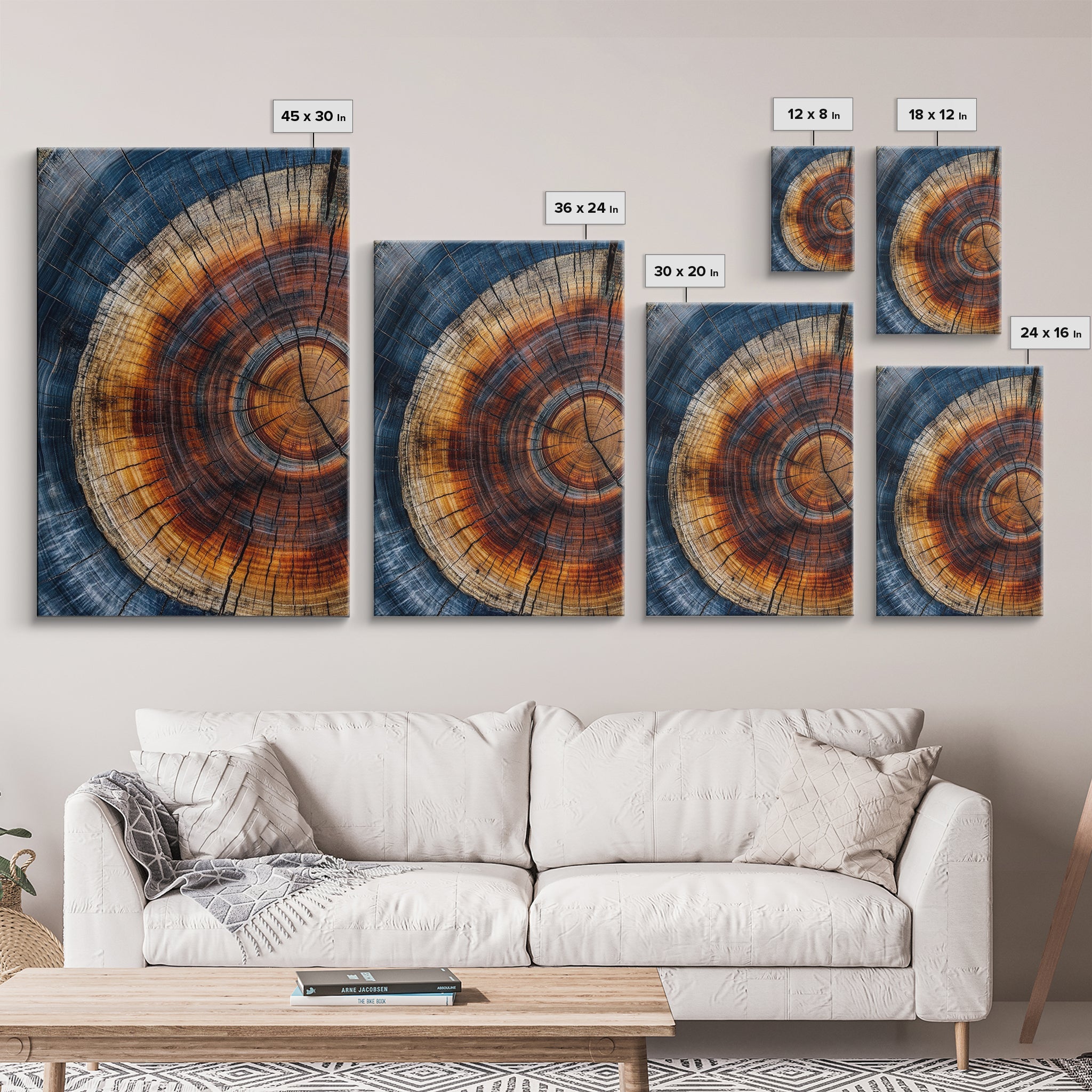 Tree Rings Framed Canvas Print