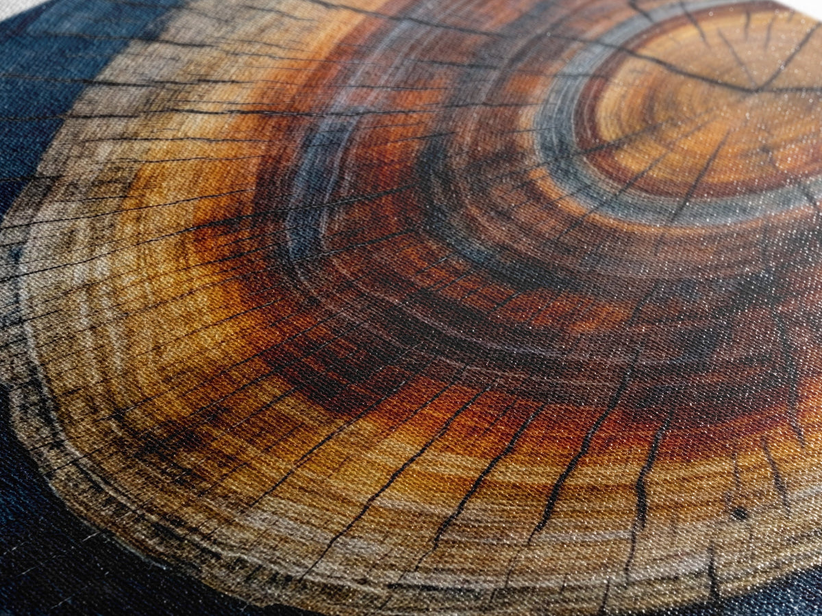 Tree Rings Framed Canvas Print