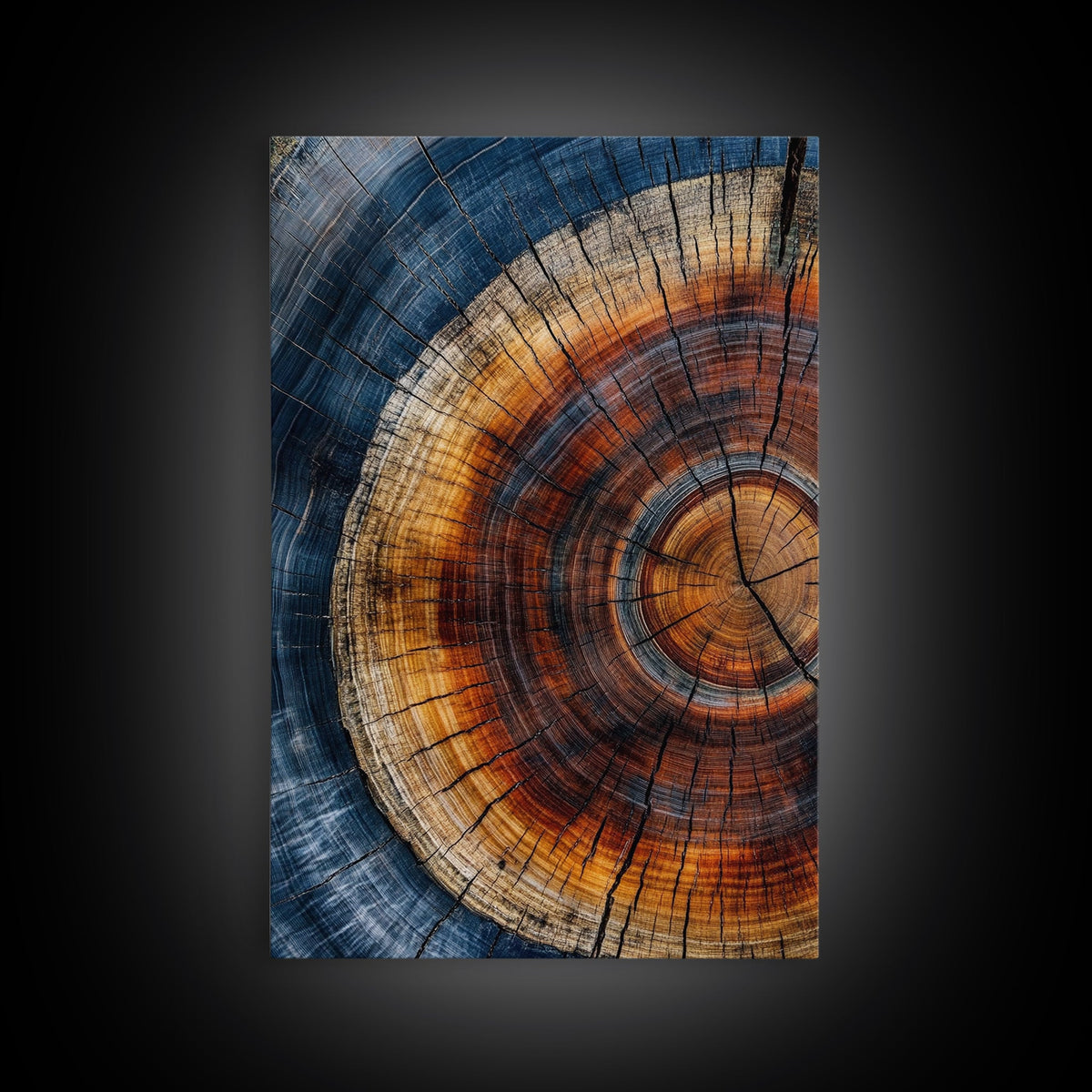 Tree Rings Framed Canvas Print