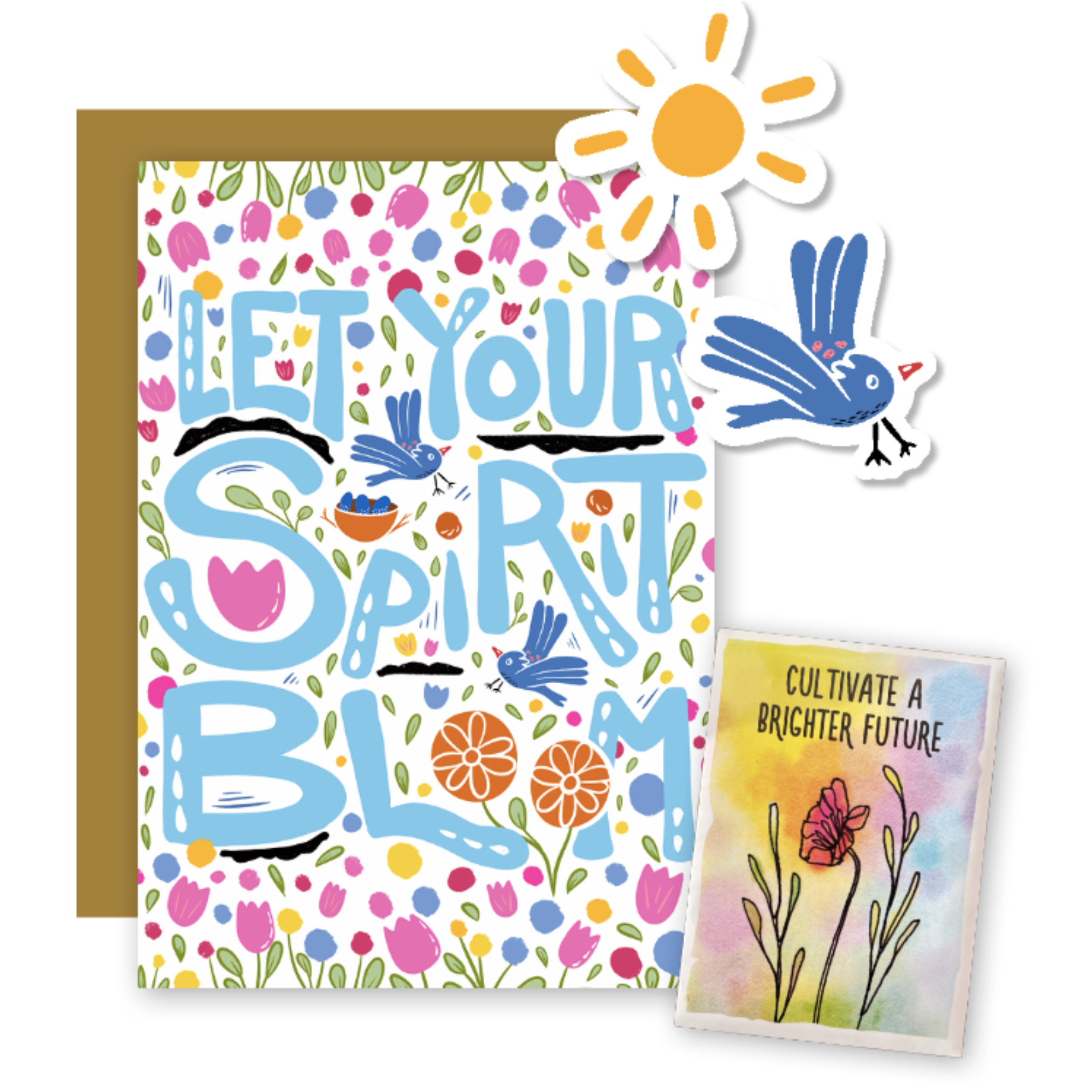 "Let Your Spirit Bloom" Garden Greetings Kit
