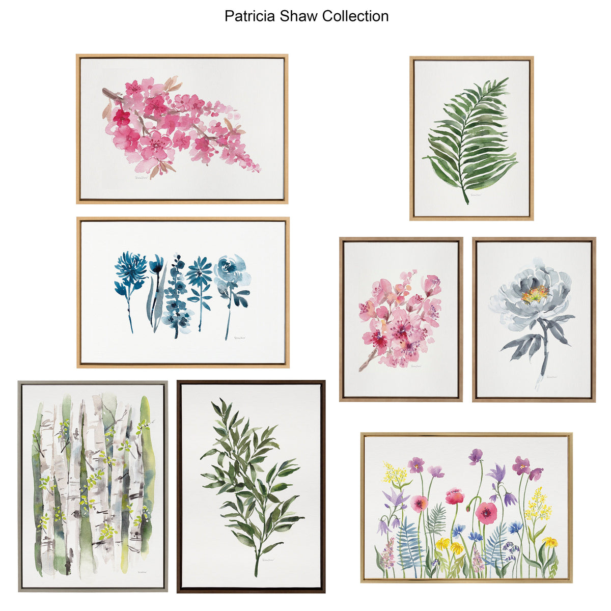 Sylvie Sword Ferns Framed Canvas by Patricia Shaw