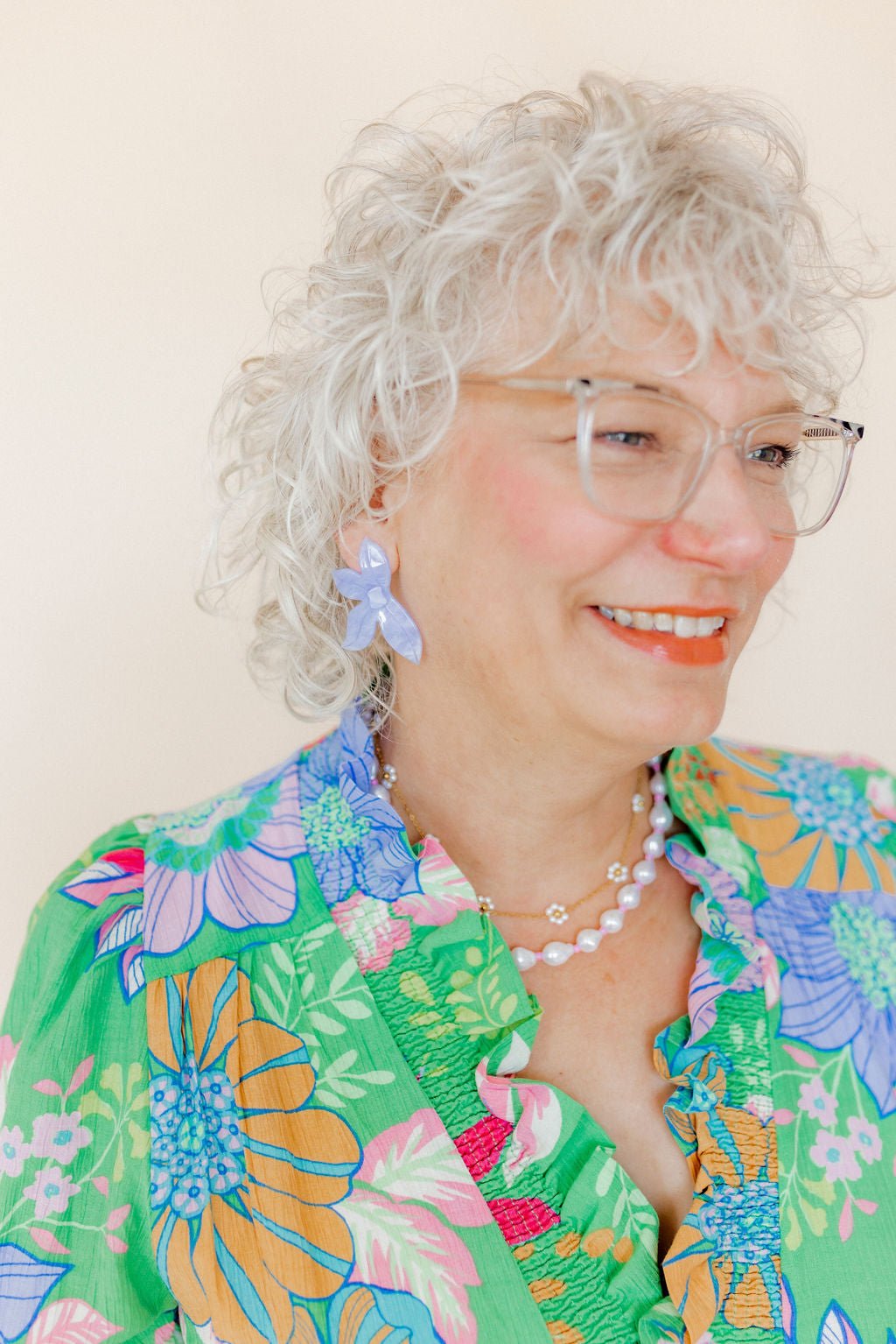 Fern Statement Earrings - Lavender Haze