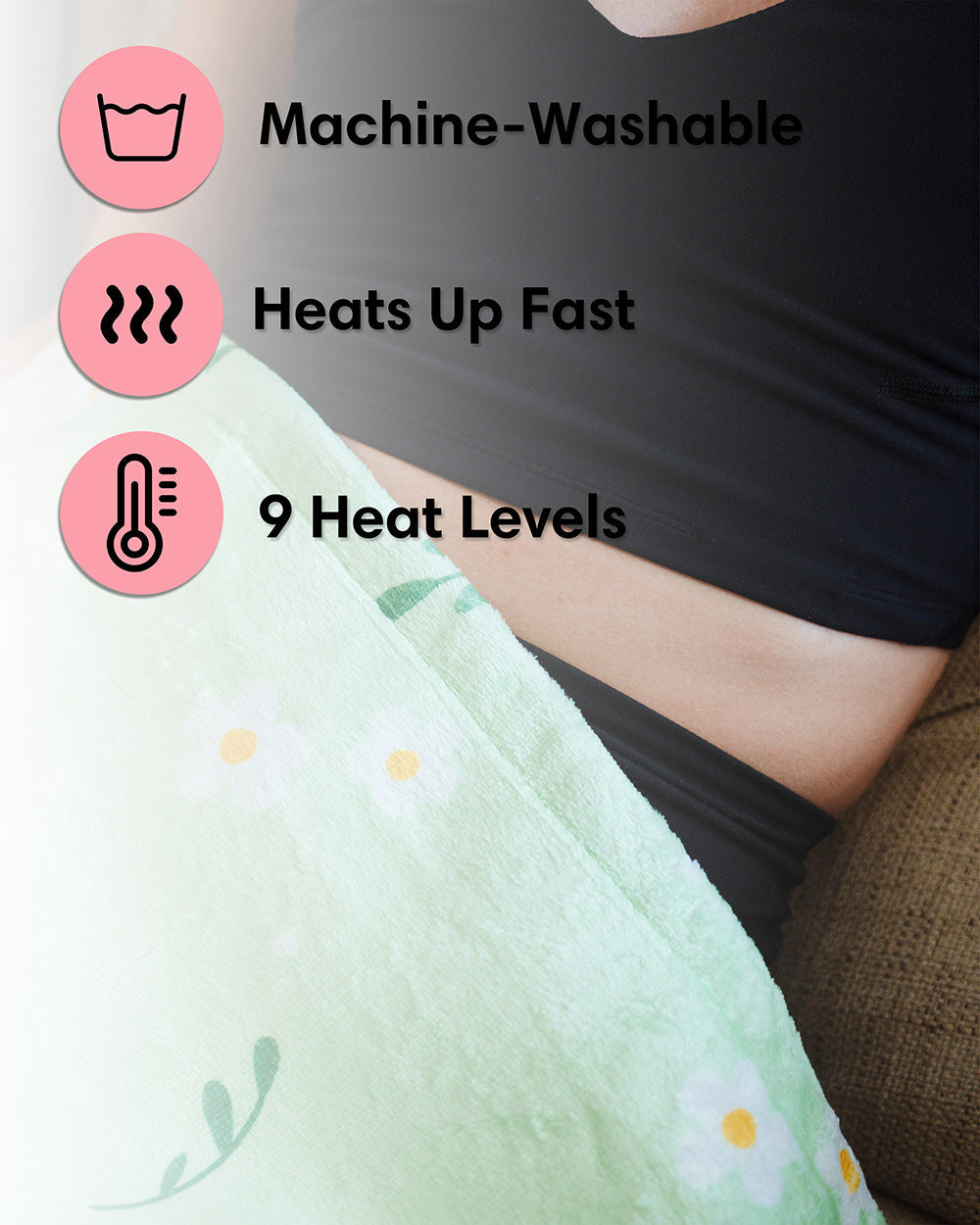 Fern and Daisy 🌿 Cute Heating Pad