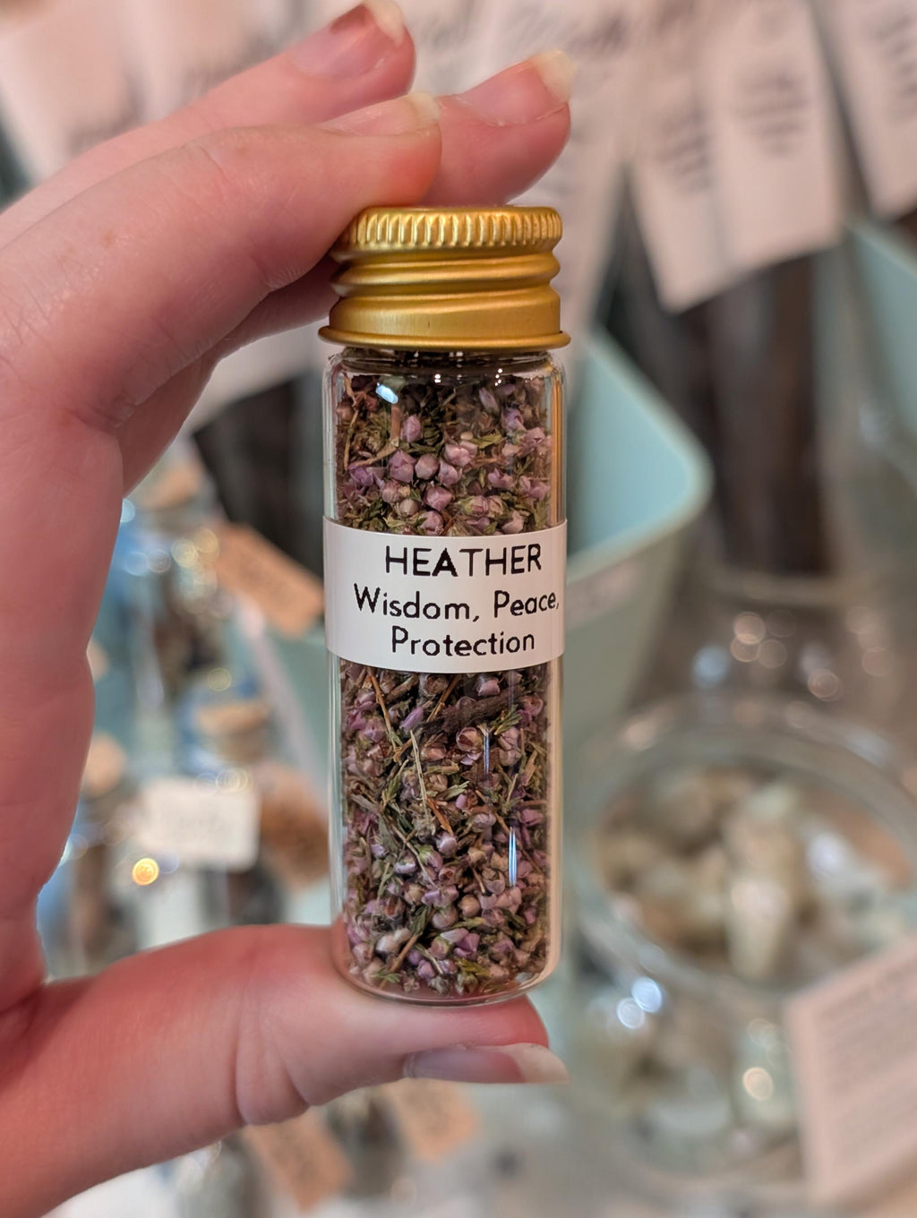 Heather - Wisdom, Peace, & Protection | 15mL Herb Glass Jar