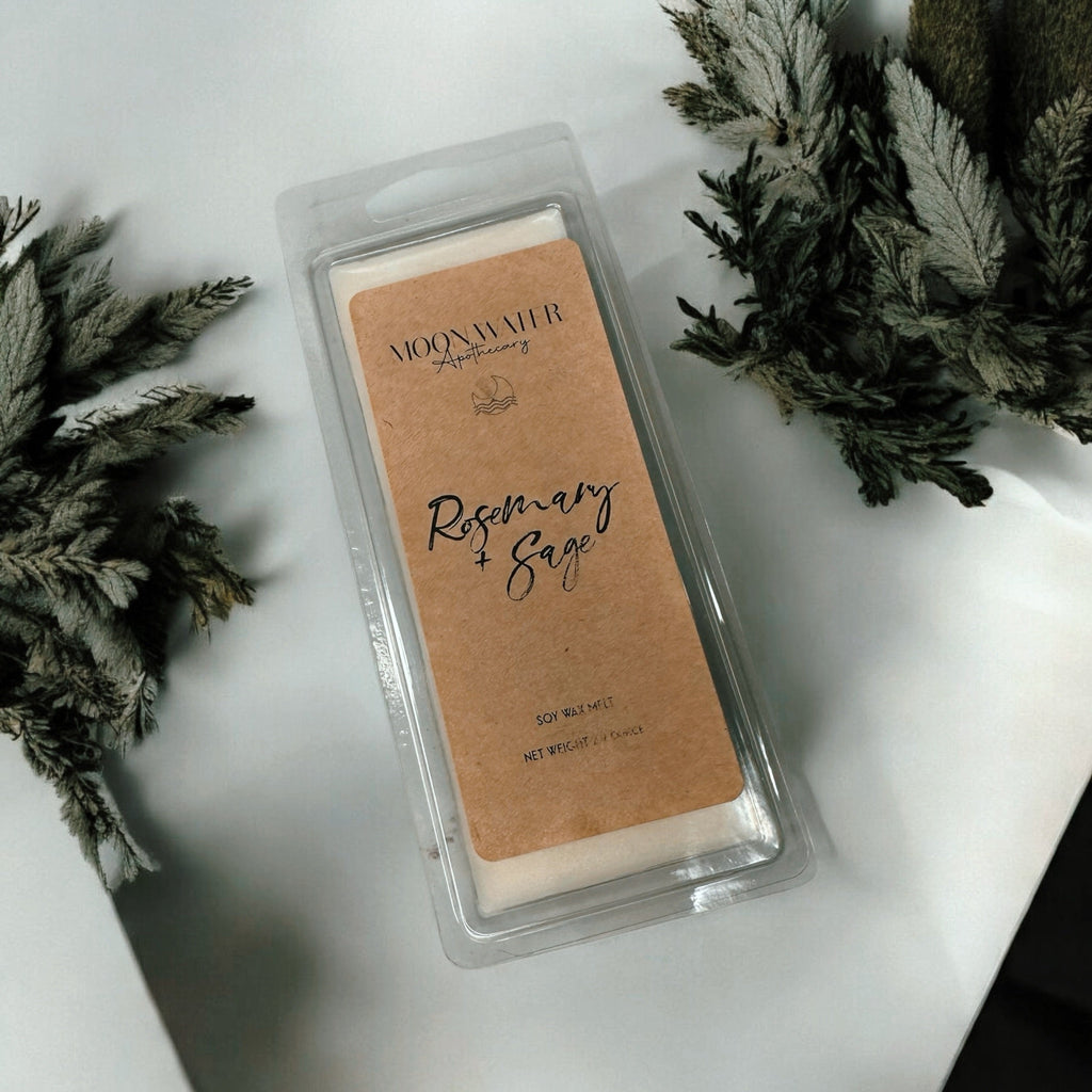 Rosemary + Sage - WAX MELT -- by Moon Water Apothecary!