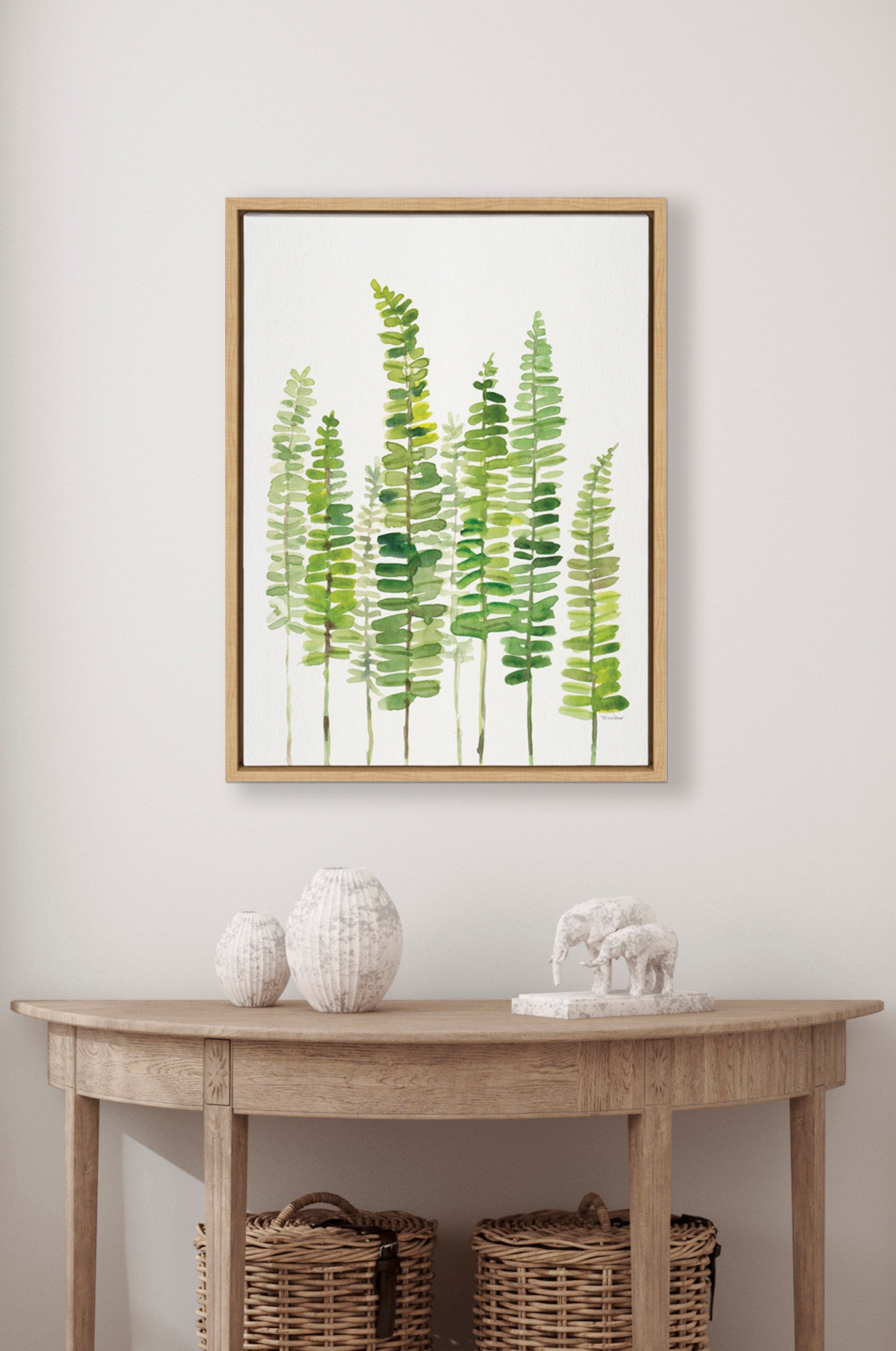 Sylvie Sword Ferns Framed Canvas by Patricia Shaw