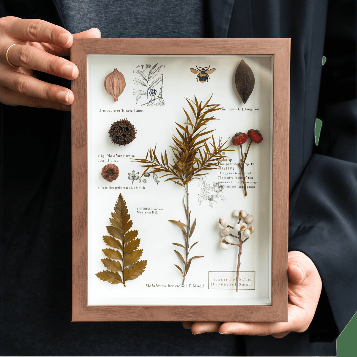 "The Botanist's Journal" Pressed Flower Art Frame