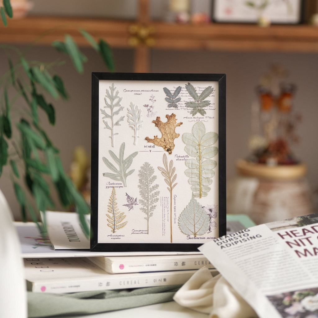 "The Botanist's Journal" Pressed Flower Art Frame