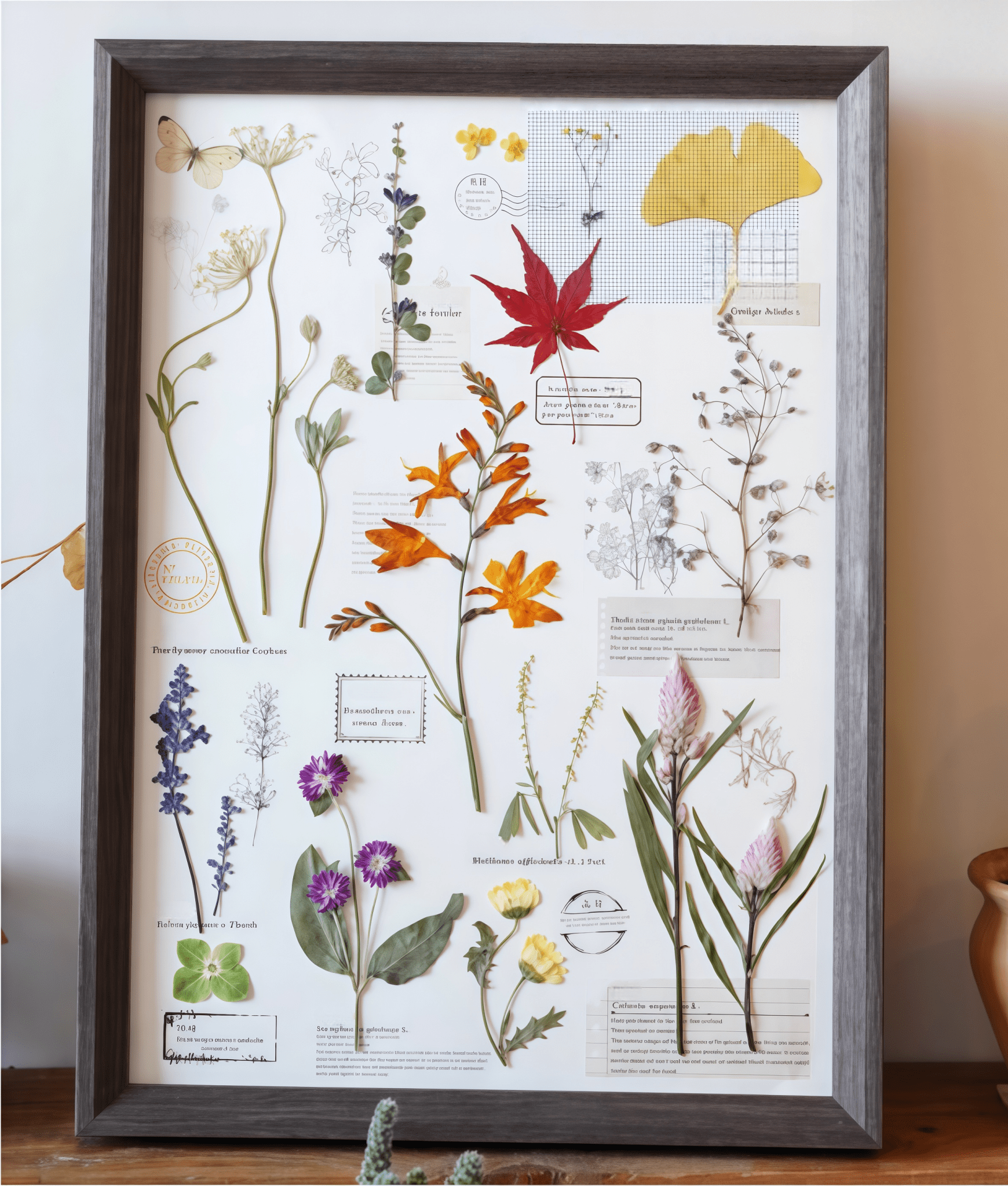 "The Grand Herbarium" Pressed Fern Flower Art